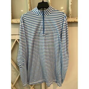 Oliver Ridley size large striped 1/4 zip pullover